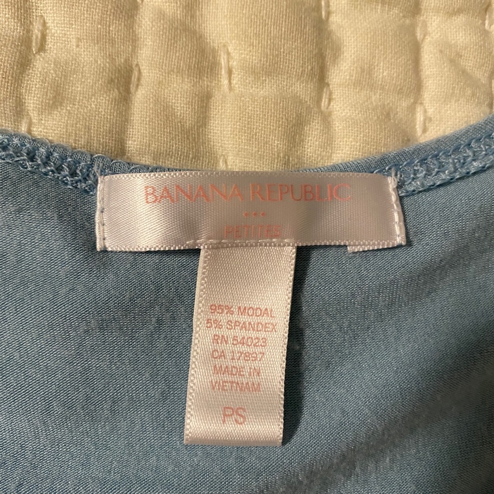 Petite blue banana republic blouse